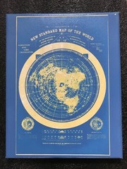 Gleason map of earth painting laser engraved 8×10 blue and yellow color on canva
