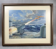 Original Airplane Missile Prototype Painting Aircraft Carrier