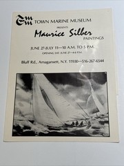 MUSEUM EXHIBITED PAINTING SAILING BOATS NAUTICAL CUBIST ABTRACT NEW YORK SILBER