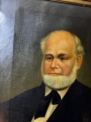 Superb American School „Formal Adult Male Portrait“ Oil Painting – Framed