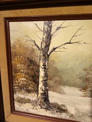 1940s R. Thomas Framed Oil Painting