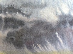 CLOUDY SKY DOG LOVE SEA Original Artwork Painting Landscape Art Seascape Gift A5