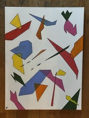 Abstract Wall Art Print On Canvas | Acrylic Paint | 45x60cm