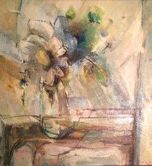 Original MARJORIE MAY BLAKE Still Life Oil Painting of Flowers with Frame