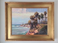 Calvin Liang Original Oil Painting Laguna Beach California Coastal Landscape