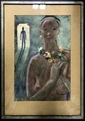 MID-CENTURY Modern ~ AMERICAN SURREALISM ~ 1953 Exhibited Work NEW YORK ARTIST