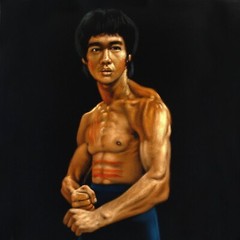Bruce Lee by Argo, size 18×24, oil on black velvet