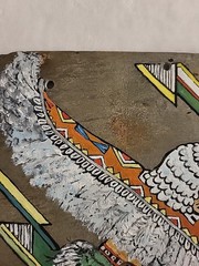 Vintage Carole Sandrock Oil on Slate Eagle Dancer Black Foot Tribe 12″ x 10″