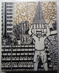 Love San Francisco Transamerican Piramid Painting Original Artwork Signed