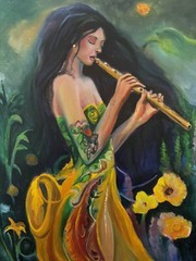Original Painting Oil, 16×20 inch,Authors Signed Wall Decor Gift Beautiful Woman