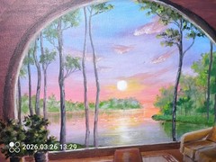 Art 10″/20″ Serenity Sunset Original Oil Painting,Stretched Canvas