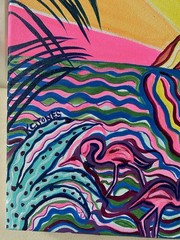 Flamingo Sunrise | Acrylic Painting | Kristi C Jones Florida Art Flamingo Bird
