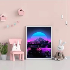 1 piece jdm car wall art canvas poster decor 11.8inch*15.7inch