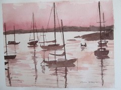 CT, Guilford/ Original Watercolor / 10 1/4″ x 14 1/4″ / Mimi Davis, Artist