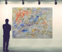 Pollock/Richter style￼ Professional Painting 81” X 62”(6ft 9in)Abstract Modern