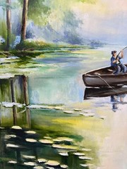 Original painting oil, 24×18 inch, Wall Art Decor, Home Gift, Signed Authors Art