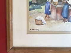 Original Signed Carolyn Bradley Watercolor Painting (Local Pickup Only)