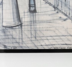 Listed French Artist, R. Lambert – MCM Paris Street Scene – 1962, Framed Litho