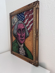 George Washington – Print on Canvas by Serg Graff, Surreal Pop Art Portrait