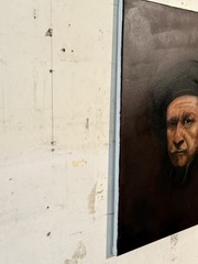 Original Rembrandt Portrait Oil Painting – Dutch Master Artist Artwork – 23×18