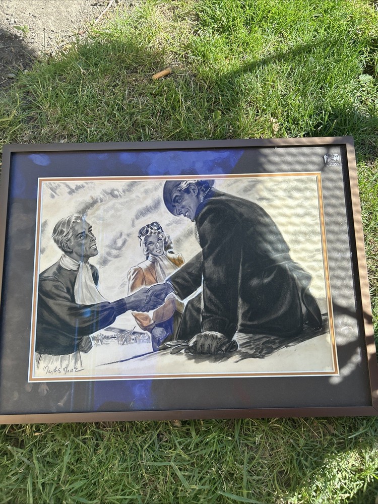 VINTAGE AMERICAN Illustration Art Unknown Artist Cool Piece
