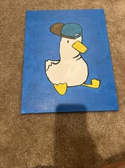 Duck With Hat Painting