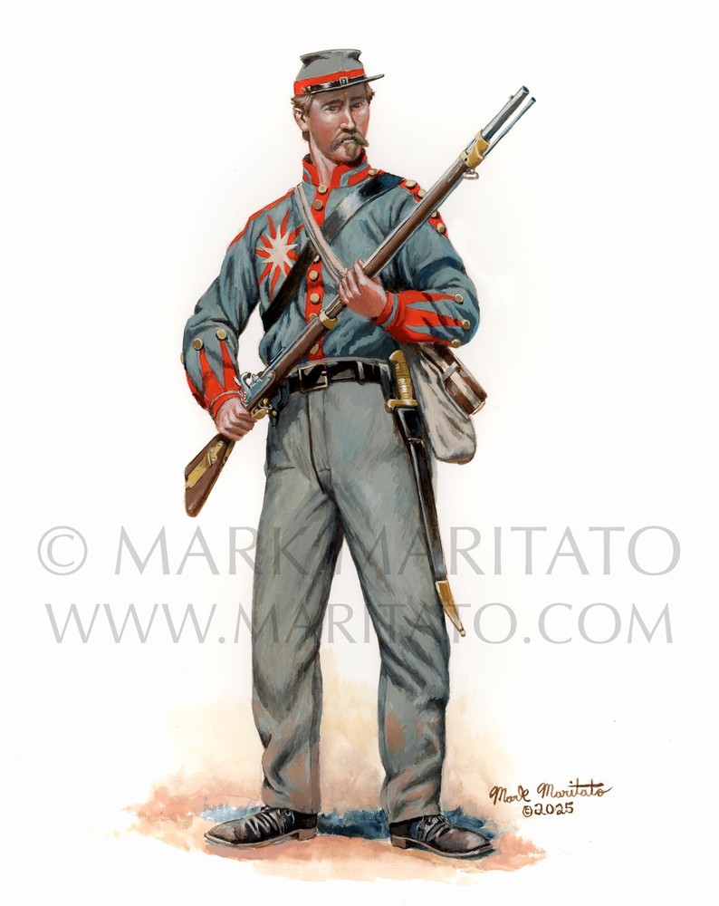 Mark Maritato Original Painting 3rd Mississippi Infantry Sunflower Dispersers