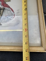 Janicotte FRENCH CAN-CAN DANCER Watercolor Painting Framed