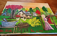 Geraldine Smith South Carolina Artist Original Folk African Art 20×16