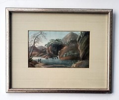 Antique Circa 1850 Chinese Pith Painting, Framed – #2