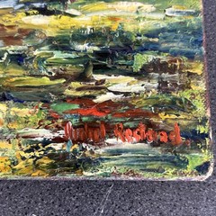 KK Vintage Michel Rostand Original Oil Signed 20th Century 15 X 20cm