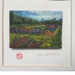 Robin Samiljan Original Miniature Oil Painting Framed Floral Landscape Cityscape
