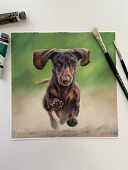 Custom Pet Portrait from Photo – Original Hand-Painted Painting of Your Pet (A4)