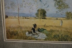 FRAMED MATEED CLAUDE MONET VINTAGE 1950’S COLOR PRINT OF “ L’ETE SUMMER (1874) „
