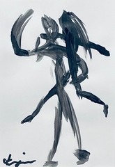 GUAJARDO Original Expressionism Nutcracker Ballet 9X6 Paper Signed Art