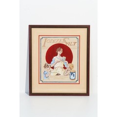 RARE Vintage Morton Iodized Salt Gouache Painting 1920s Illustrated Advertising