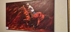 Original Woman Polo Player by Artist Jhr. Kees Van Citters