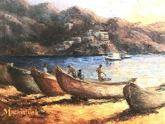 Taganga Boats: preparing for tomorrows day of fishing off the Caribbean coast.