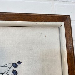 VTG Framed Painting Art Nucum Butterfly Flowers Nature 21×27 Cottage Core READ