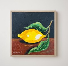 Lemon Painting Citrus Art Food Painting Kitchen Wall Art Culinary Cooking