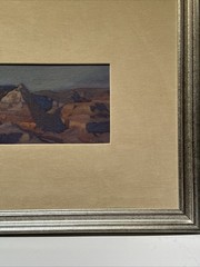 JOHN AXTON PAINTING LANDSCAPE GRAND CANYON VIEW IMPRESSIONIST FAMOUS LISTED OIL