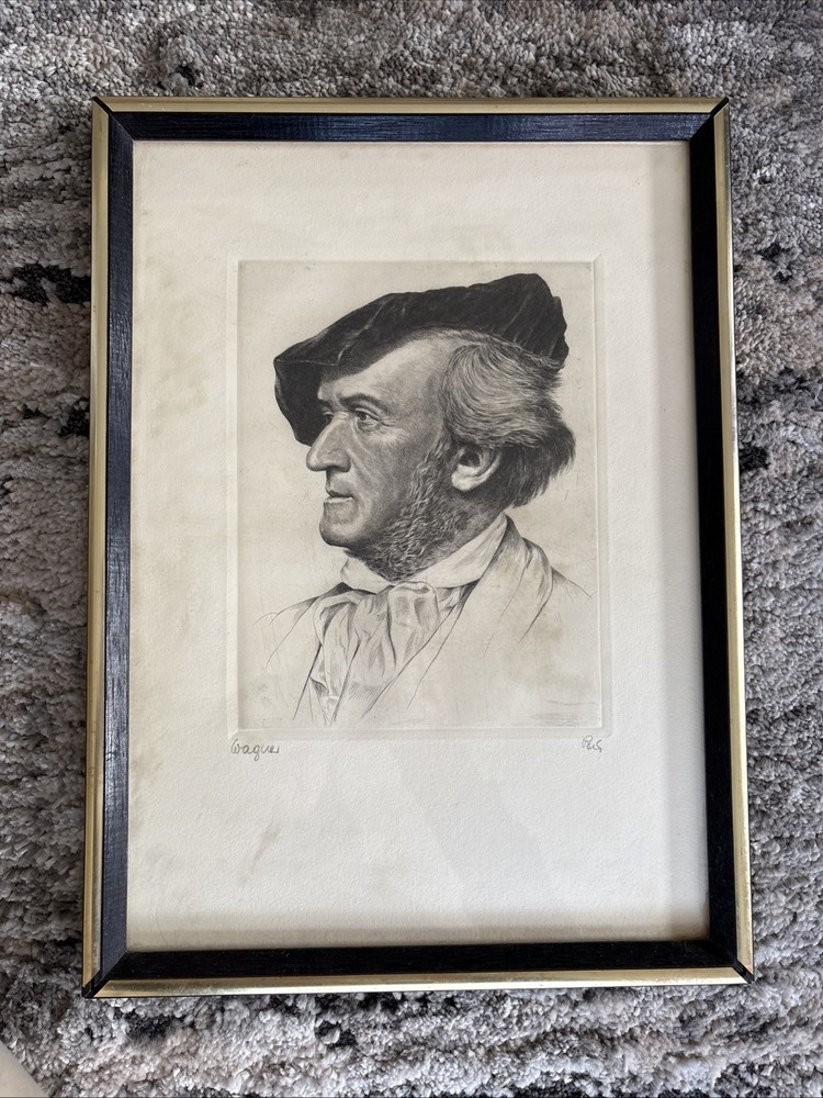Composer Richard Wagner Portrait Sketched By William Peck