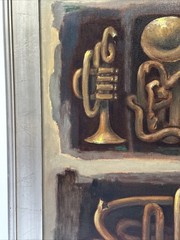 Mid Century Painting Instruments Exhibited Music Modernism Musical Sotomayor