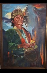 Large painting: Drummer By Grace Gay Betts $450 Obo
