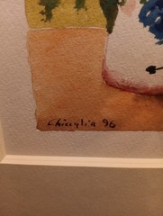 Wonderful Watercolor Still life Vase Flowers And Cherries