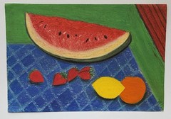 Patricia Butler PAB Original Painting Naive Still Life Fruits Haiti Puerto Rico