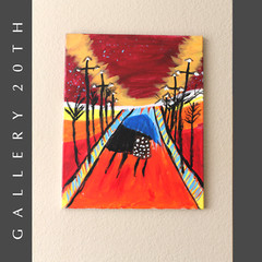 SHELTER! SURREALIST ABSTRACT OIL PAINTING! ORIG ART MID CENTURY MAX BECKMANN VTG