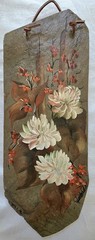 Rustic Autumnal Floral Oil Paintings on Slate Set of Three Signed Heistand