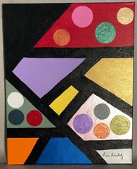 Hand Painted Acrylic Abstract Art by Fran Bernholz – (1) 16″x20″