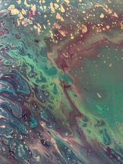 Cosmic Current Original Abstract Resin Fine Art Painting on Wood Panel Thick